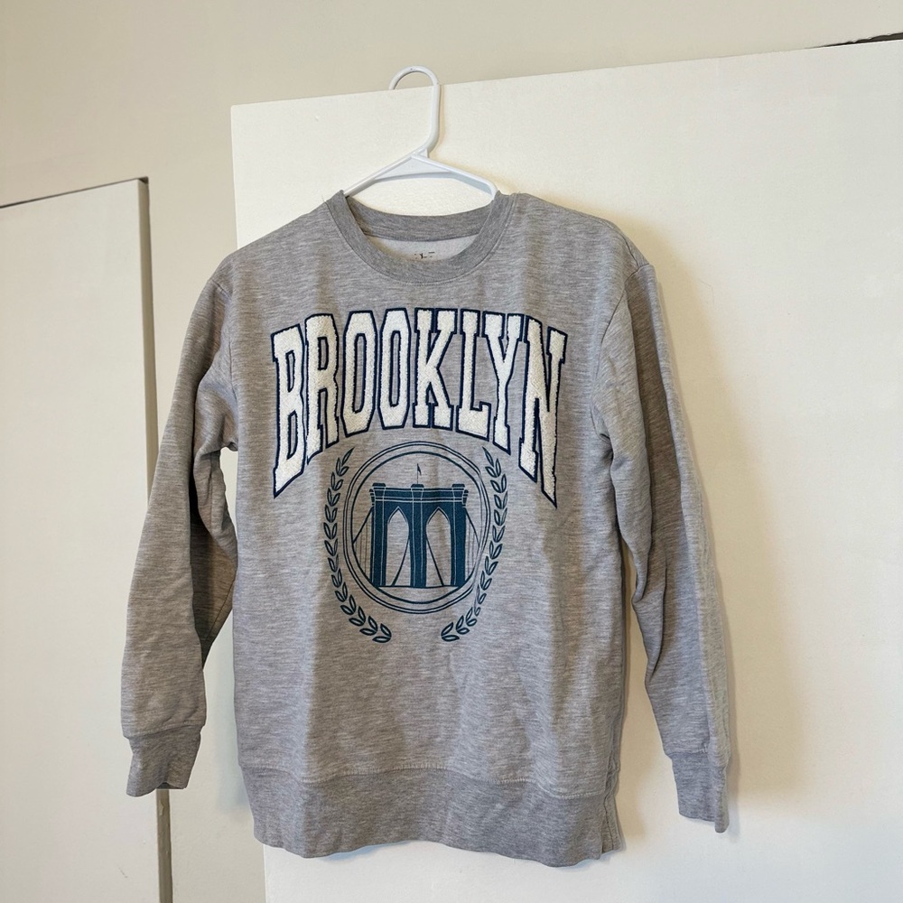 Gray Brooklyn Graphic Sweater